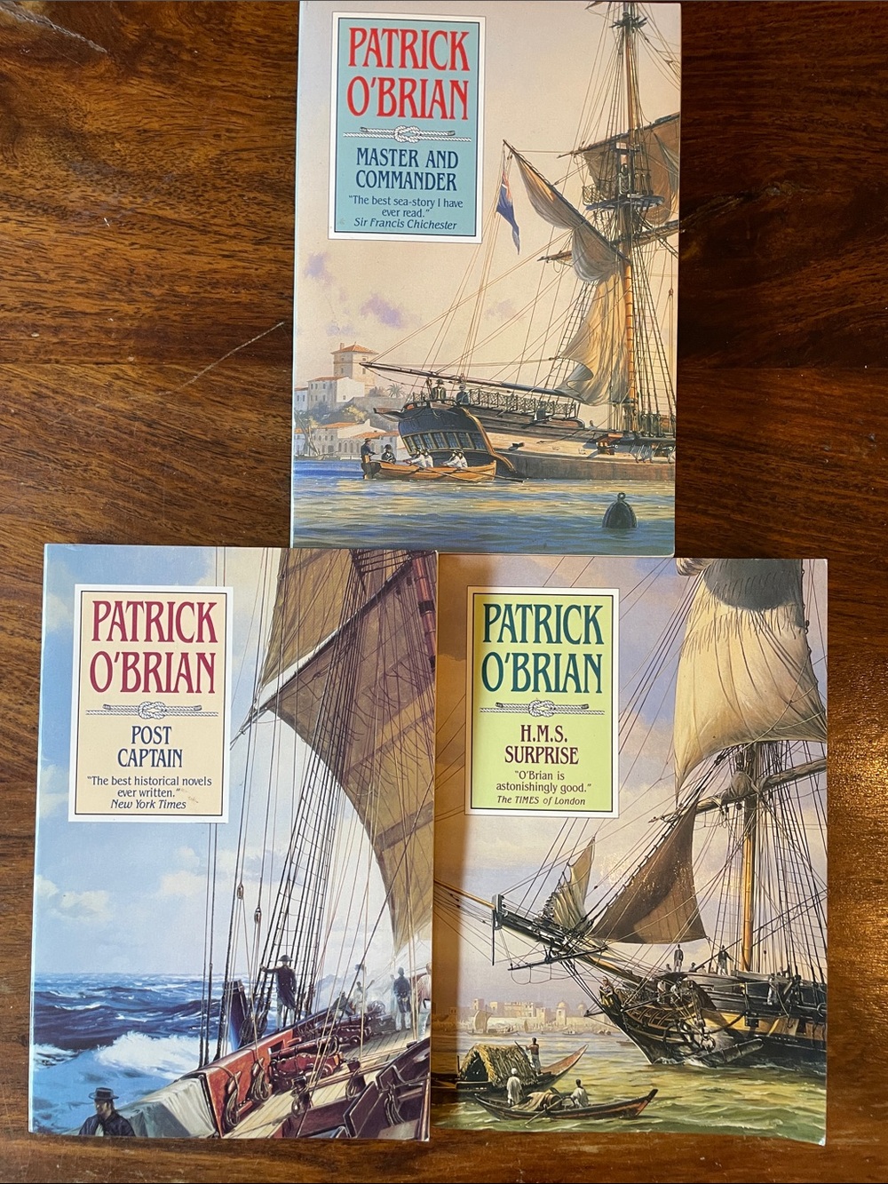 3 Vintage Patrick O’Brian Books Master Commander, HMS Surprise, Post Captain